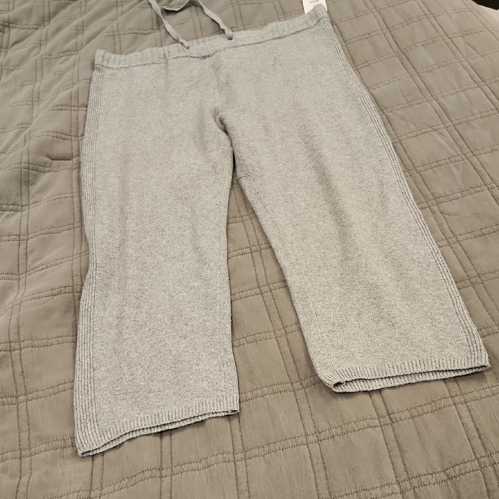 Time and Tru Light Gray Wide Leg Sweater Pants Size XXL!